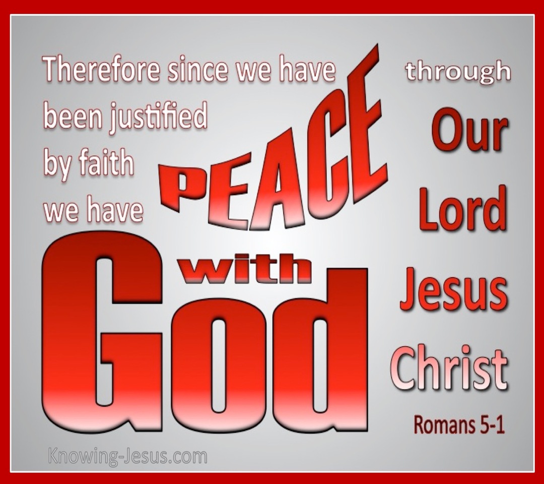 Romans 5:1 Peace With God (gray)